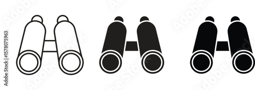 Binoculars icon vector design, perfect for website ui designs