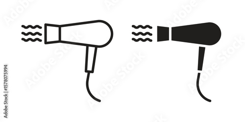 Blow dryer icon vector design, perfect for website ui designs