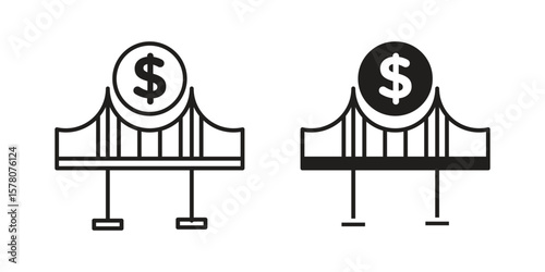 Bridging loan icon vector design, perfect for website ui designs