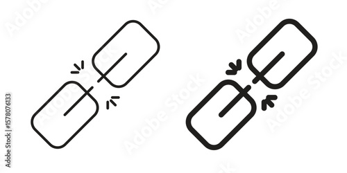Broken link icon vector design, perfect for website ui designs