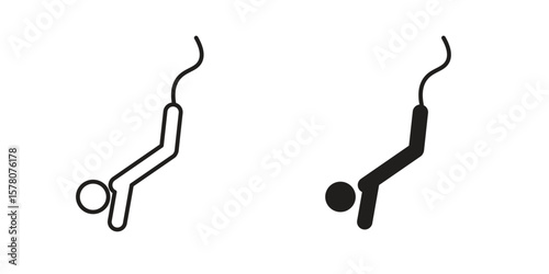 Bungee jumping icon vector design, perfect for website ui designs