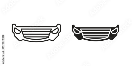Car bumper icon vector design, perfect for website ui designs