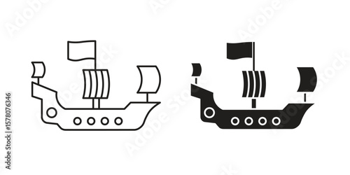 Caravel icon vector design, perfect for website ui designs