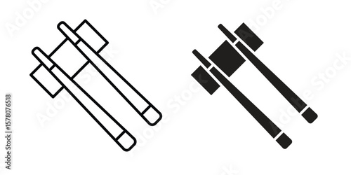 Chopsticks icon vector design, perfect for website ui designs