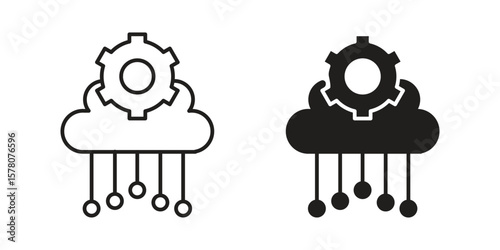 Cloud computing icon vector design, perfect for website ui designs