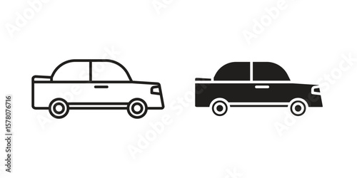 Compact car icon vector design, perfect for website ui designs