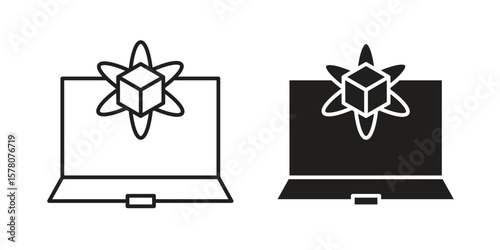 Computer simulation icon vector design, perfect for website ui designs