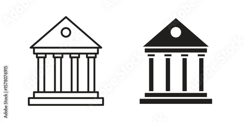 Courthouse icon vector design, perfect for website ui designs