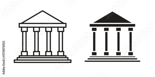 Courthouse icon vector design, perfect for website ui designs
