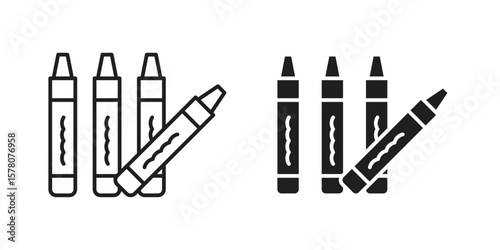 Crayon icon vector design, perfect for website ui designs