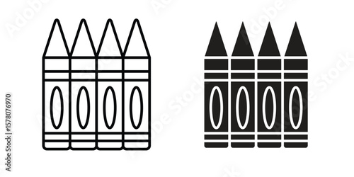 Crayon icon vector design, perfect for website ui designs