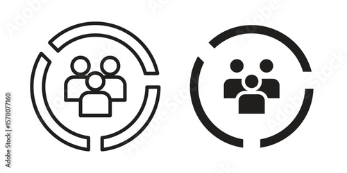 Demographics icon vector design, perfect for website ui designs