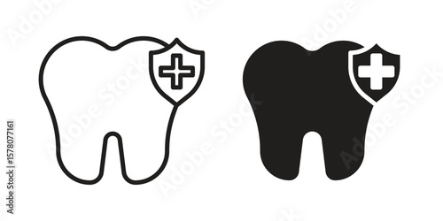 Dental insurance icon vector design, perfect for website ui designs