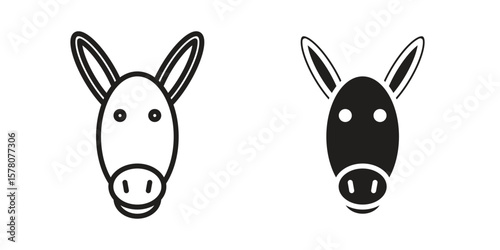 Donkey icon vector design, perfect for website ui designs