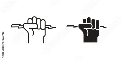 Hand with Power icon vector design, perfect for website ui designs