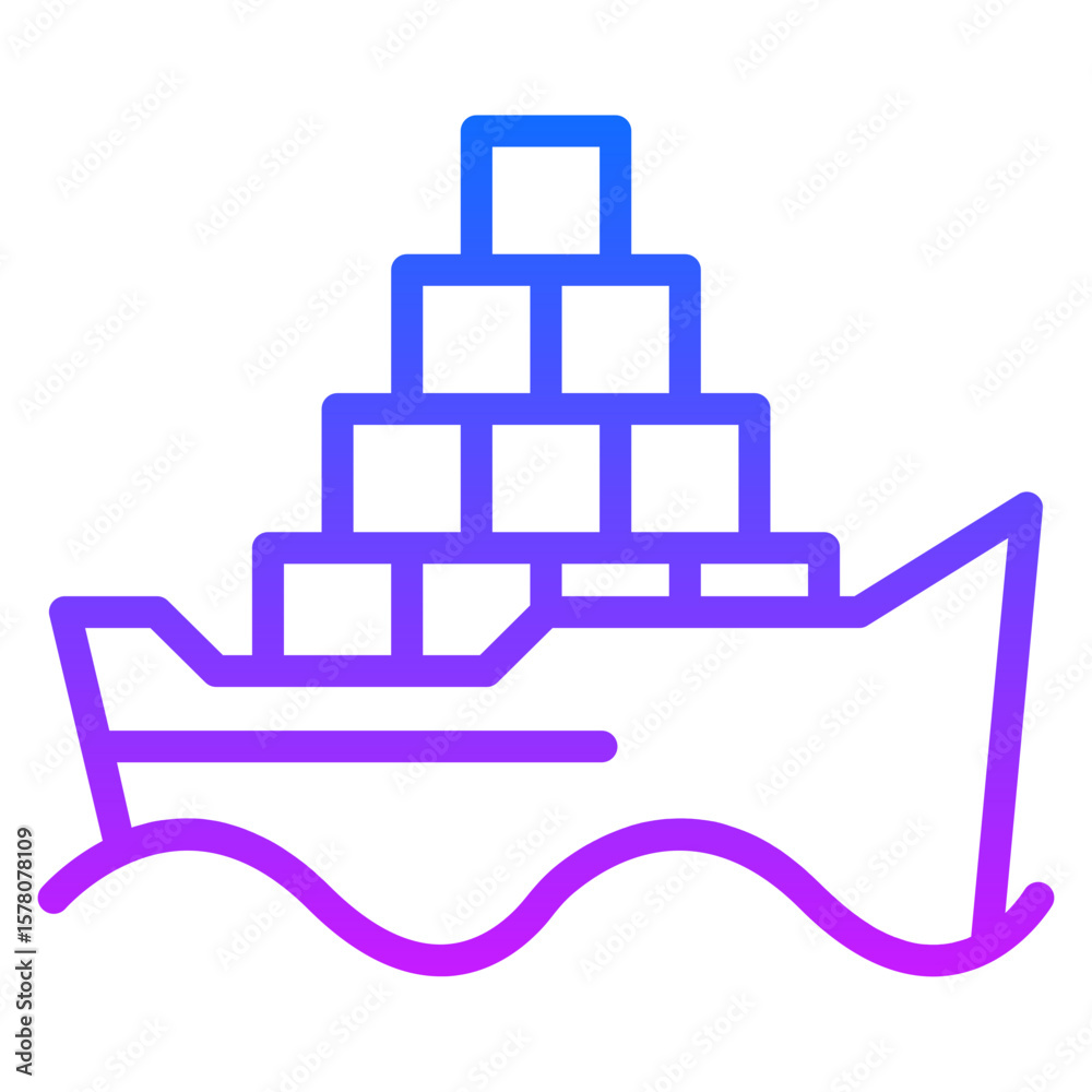 Cargo Ship Vector Icons Cargo Ship Vector Icons