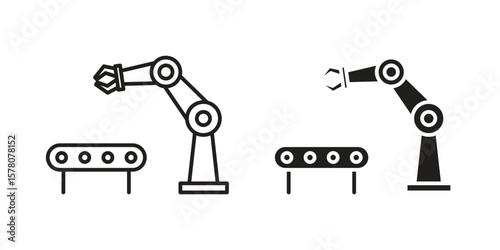 Industrial robot icon vector design, perfect for website ui designs