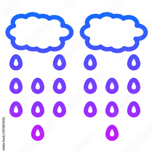 Heavy Rain Vector Icons