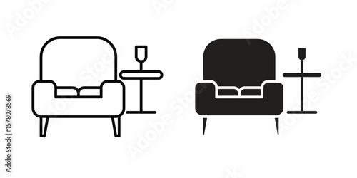Lounge icon vector design, perfect for website ui designs