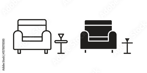 Lounge icon vector design, perfect for website ui designs