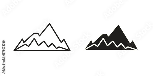Mountain icon vector design, perfect for website ui designs