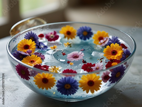 flowers in a bowl