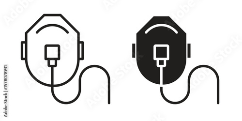 Oxygen mask icon vector design, perfect for website ui designs
