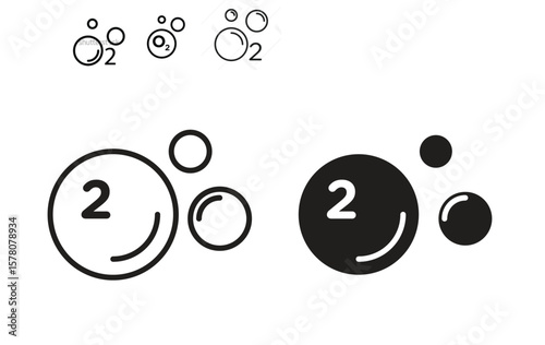 Oxygen O2 icon vector design, perfect for website ui designs