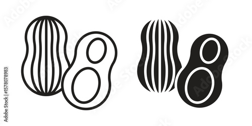 Peanut icon vector design, perfect for website ui designs