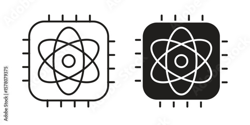 Quantum computing icon vector design, perfect for website ui designs