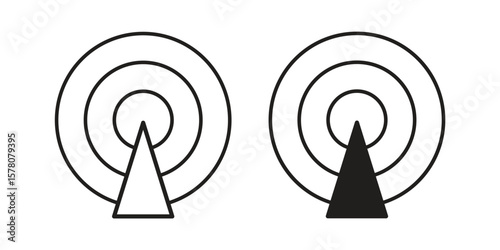Radar detection icon vector design, perfect for website ui designs