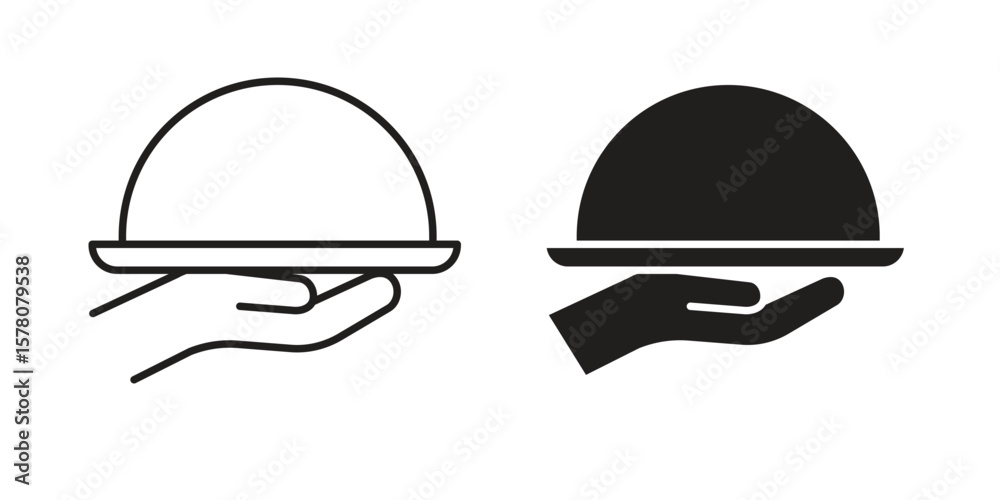 Fototapeta premium Restaurant Tray icon vector design, perfect for website ui designs