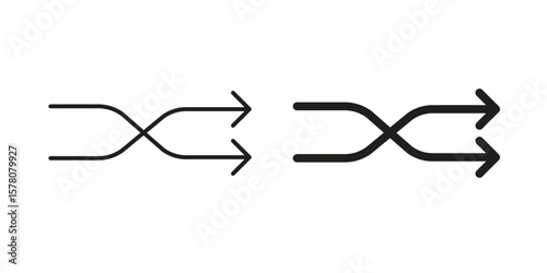 Shuffle icon vector design, perfect for website ui designs