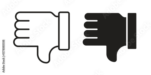Thumb down icon vector design, perfect for website ui designs