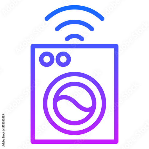 Smart Washing Machine Vector Icons