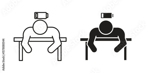 Tired person icon vector design, perfect for website ui designs