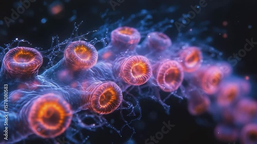 Wallpaper Mural Coral Polyps: Vivid Coral Polyps Glow in an Image of Underwater Wonders. Torontodigital.ca