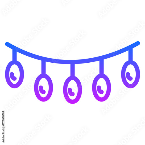 Christmas Lights Vector Icons