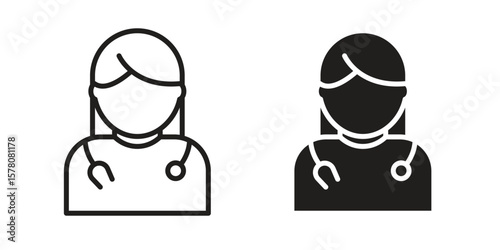 Woman Doctor icon vector design, perfect for website ui designs