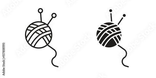 Wool ball icon vector design, perfect for website ui designs