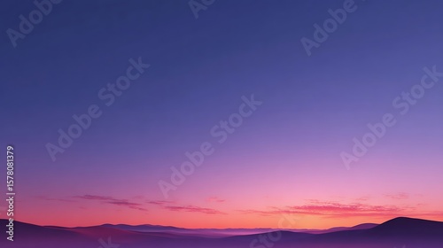 Mountain Range at Sunset
