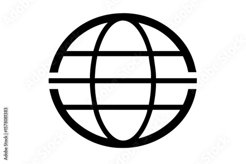 World Icon: A minimalist rendering of the world, symbolizing global connectivity, international cooperation, and worldwide communication.