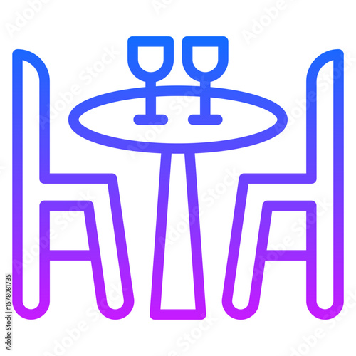 Romantic Dinner Vector Icons