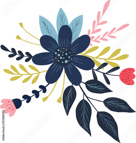 Blue Wild Floral