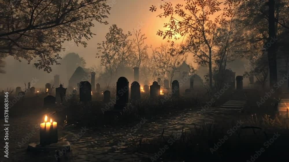 sunset in the grave