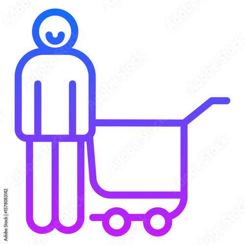Excited Shoppers Vector Icons