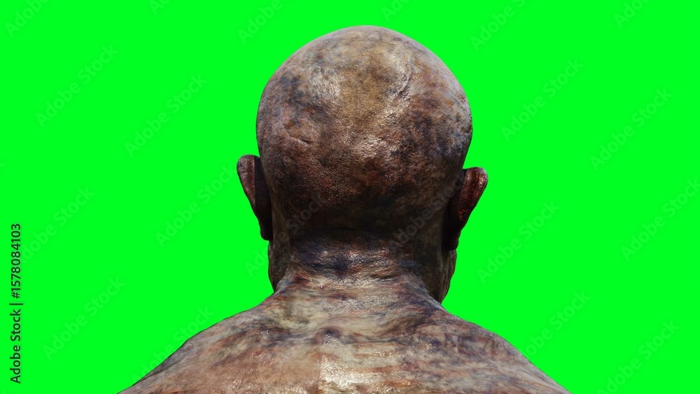 Obraz premium Zombie green screen . 3d rendering.