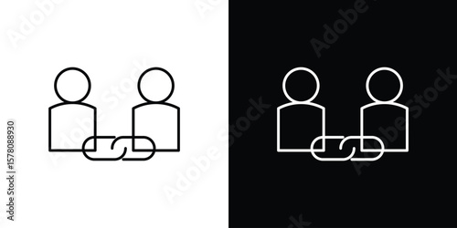 Affiliate link icon illustration symbol or logo collection.