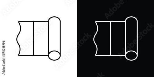 Aluminum foil icon illustration symbol or logo collection.