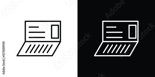 Bankbook icon illustration symbol or logo collection.